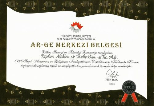 REPKON Received R&D Center Certification